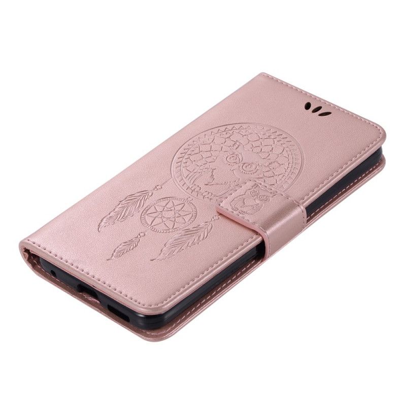 Leren Hoesje Google Pixel 6 Pro Dromenvanger Uil Met Leereffect Bescherming Hoesje