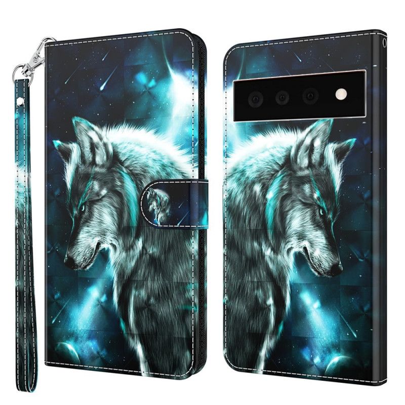 Leren Hoesje Google Pixel 6 Pro Majestueuze Wolf