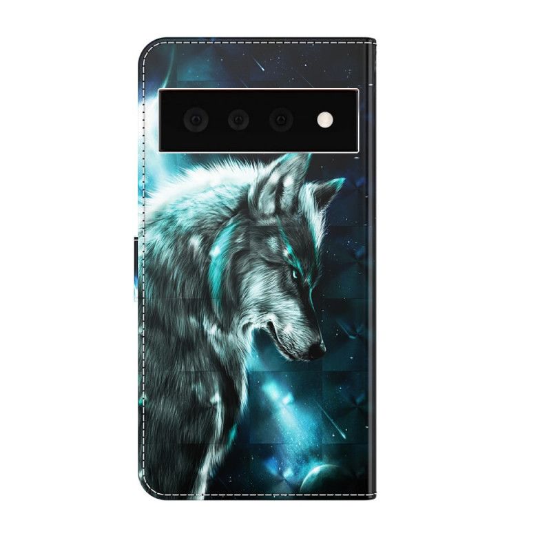 Leren Hoesje Google Pixel 6 Pro Majestueuze Wolf