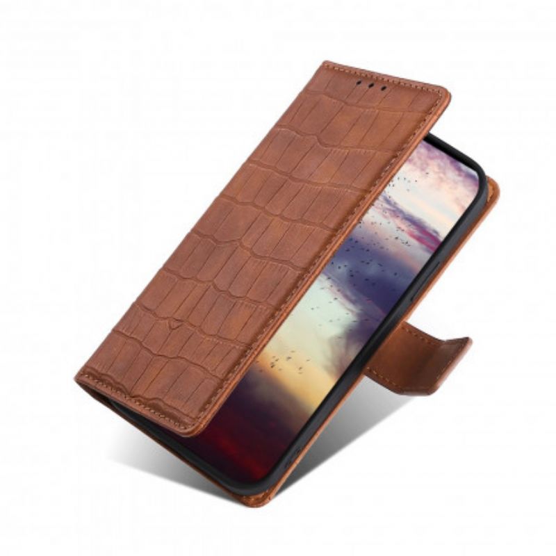 Leren Hoesje Voor Google Pixel 6 Pro Skin-touch Krokodil