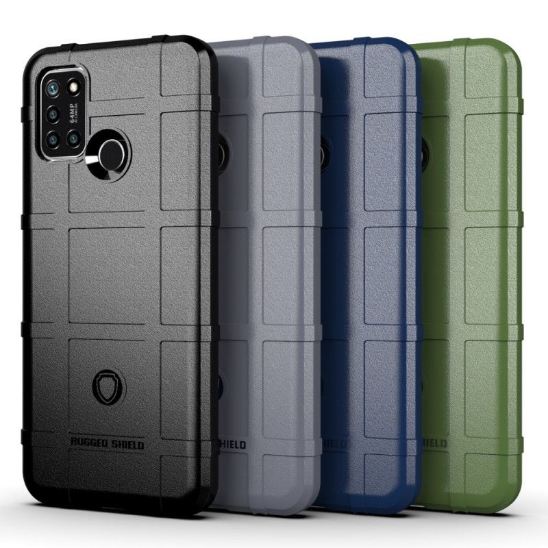 Hoesje voor Realme 7i Grijs Zwart Robuust Schild