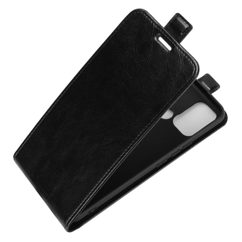 Leren Hoesje Realme 7i Wit Zwart Verticale Klep