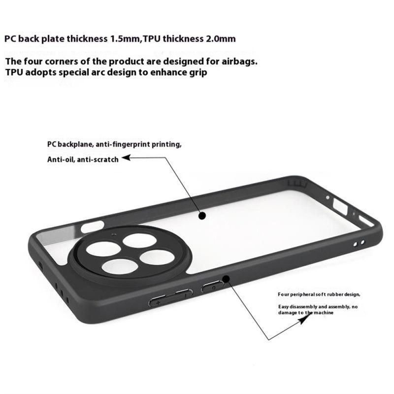 Case Hoesje Oneplus 13 Telefoonhoesje Hybride Zwarte Rand