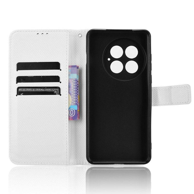 Flip Case Leren Oneplus 13 Diamantstructuur