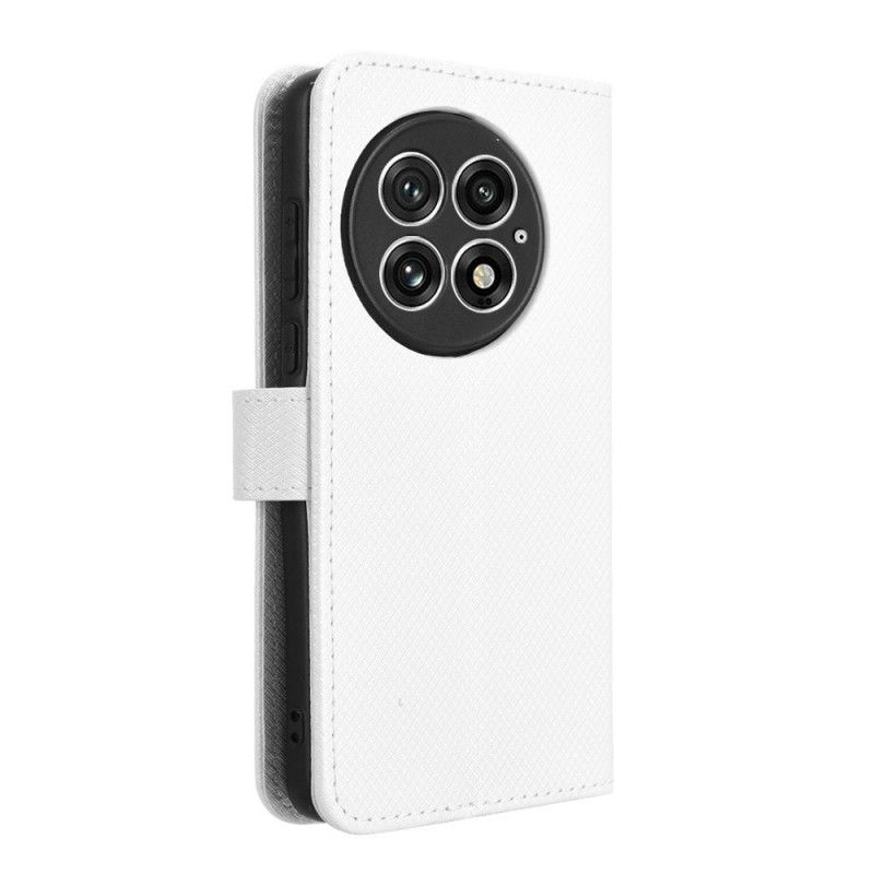 Flip Case Leren Oneplus 13 Diamantstructuur