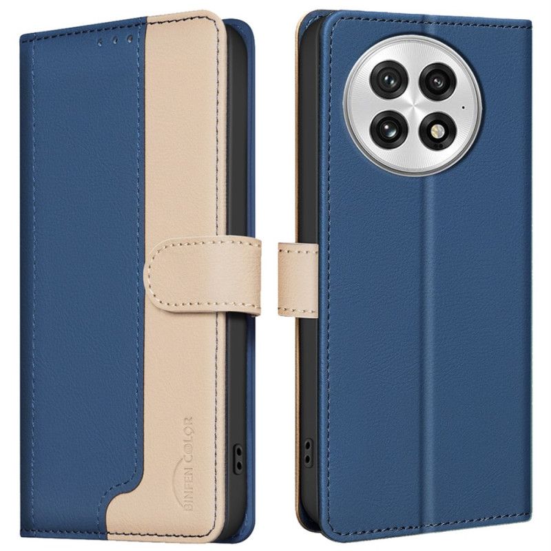 Flip Case Leren Oneplus 13 Tweekleurig Met Rfid-blokkering Binfen Color