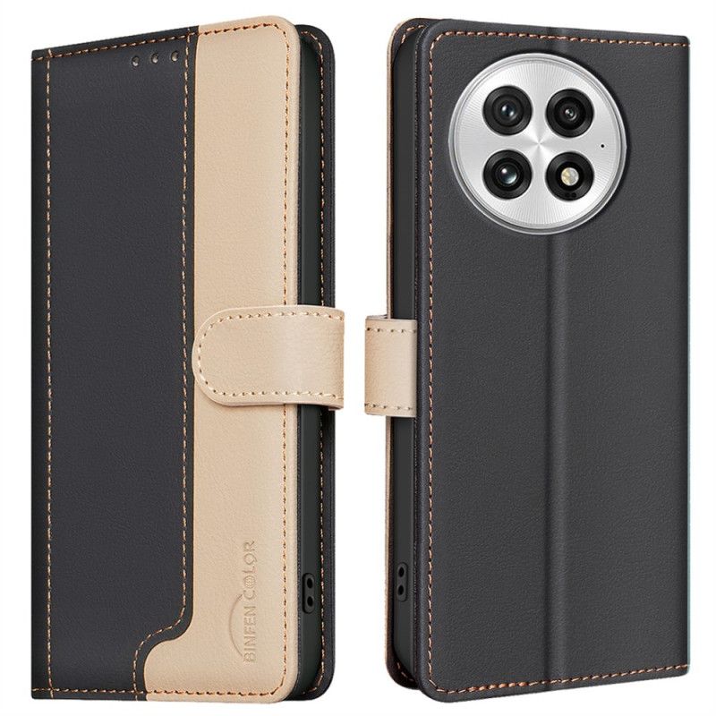 Flip Case Leren Oneplus 13 Tweekleurig Met Rfid-blokkering Binfen Color