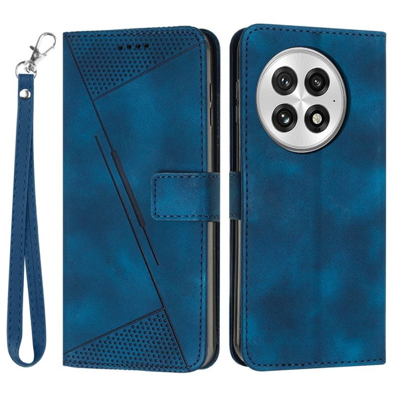 Folio-hoesje Oneplus 13 Telefoonhoesje Strepen Met Suède-effect