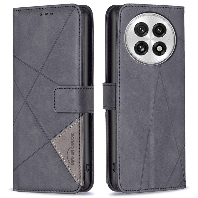 Leren Hoesje Oneplus 13 Abeel Geometrisch Patroon Bescherming Hoesje