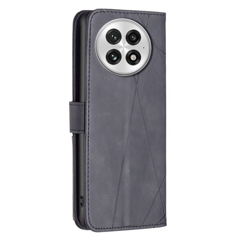 Leren Hoesje Oneplus 13 Abeel Geometrisch Patroon Bescherming Hoesje