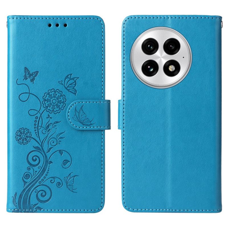 Leren Hoesje Oneplus 13 Bloemen