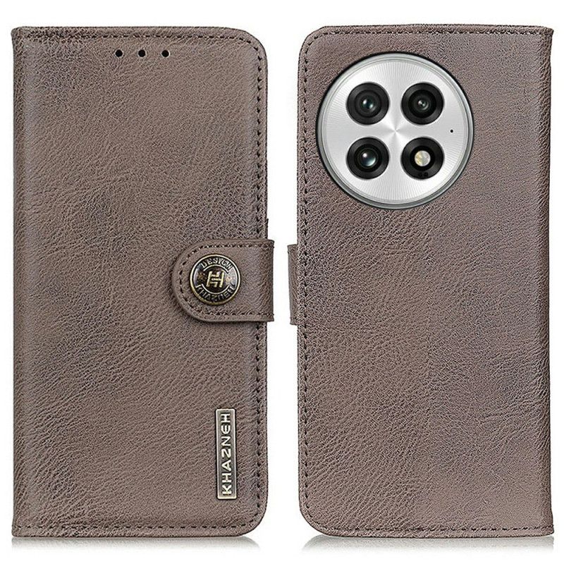 Leren Hoesje Oneplus 13 Khazneh Vintage Leer Bescherming Hoesje