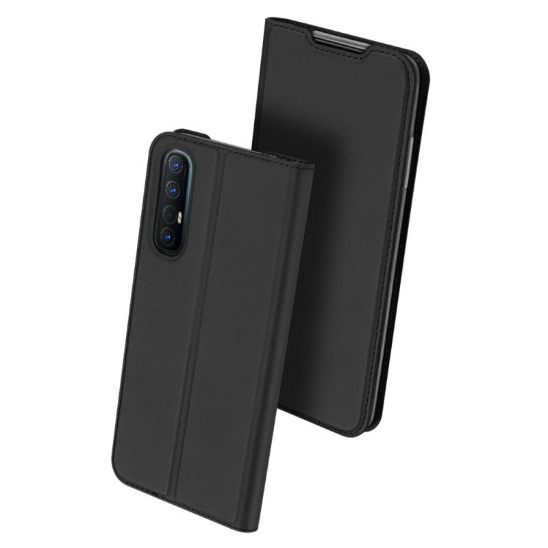 Folio-hoesje voor Oppo Find X2 Neo Donkerblauw Pro Dux Ducis Huid