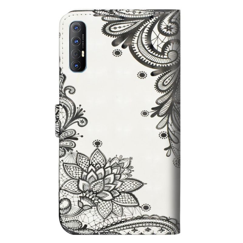 Leren Hoesje Oppo Find X2 Neo Chique Kant