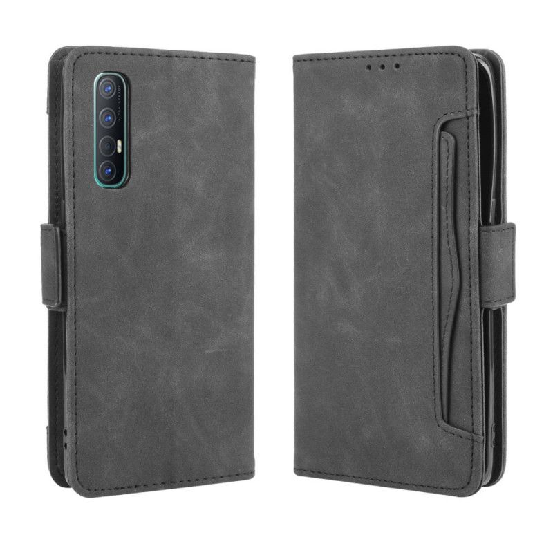 Leren Hoesje Oppo Find X2 Neo Rood Zwart Eerste Klas Multikaart