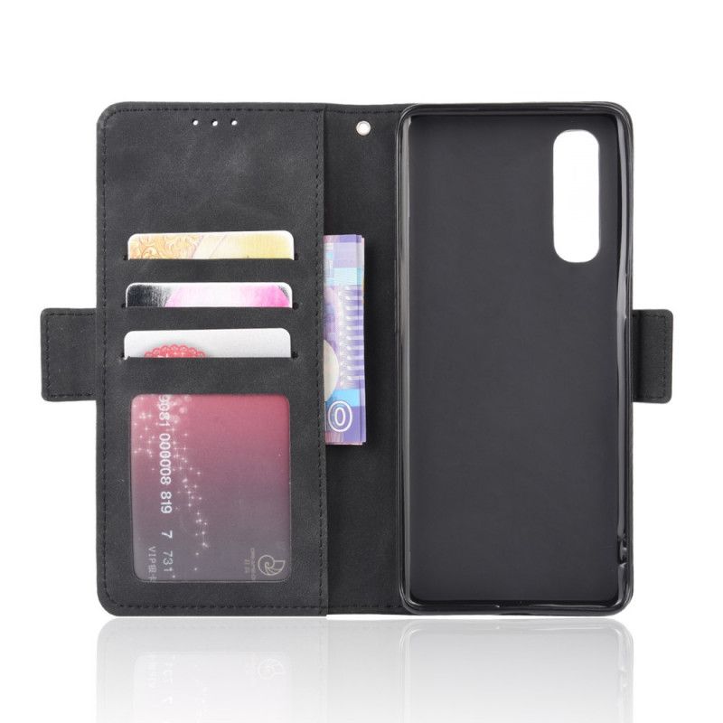 Leren Hoesje Oppo Find X2 Neo Rood Zwart Eerste Klas Multikaart