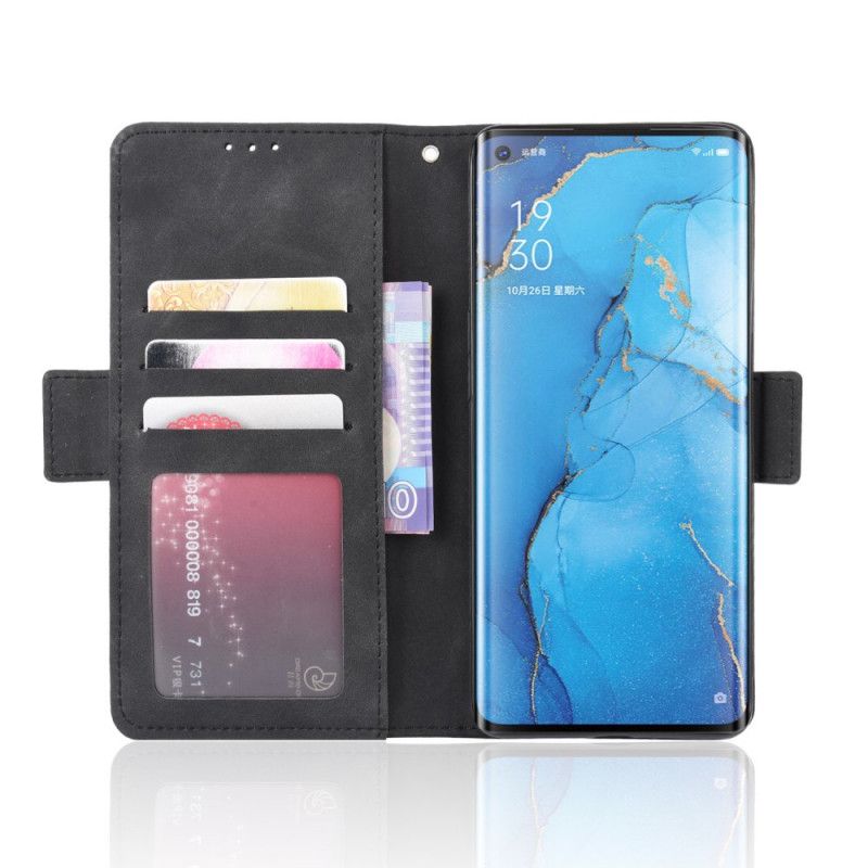 Leren Hoesje Oppo Find X2 Neo Rood Zwart Eerste Klas Multikaart