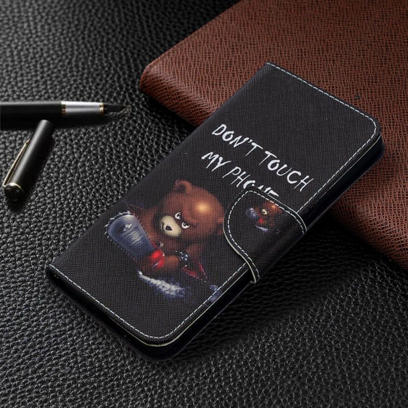 Leren Hoesje voor Oppo Find X2 Neo Gevaarlijke Beer