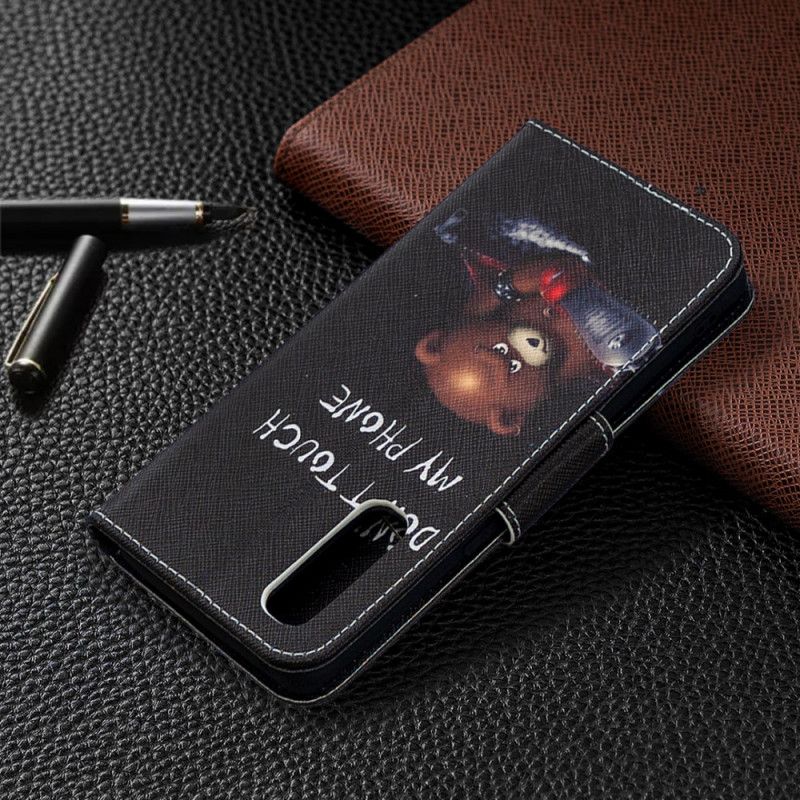 Leren Hoesje voor Oppo Find X2 Neo Gevaarlijke Beer