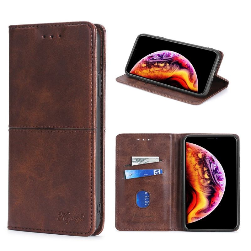 Folio-hoesje Samsung Galaxy Note 20 Ultra Rood Zwart Couture Leerstijl