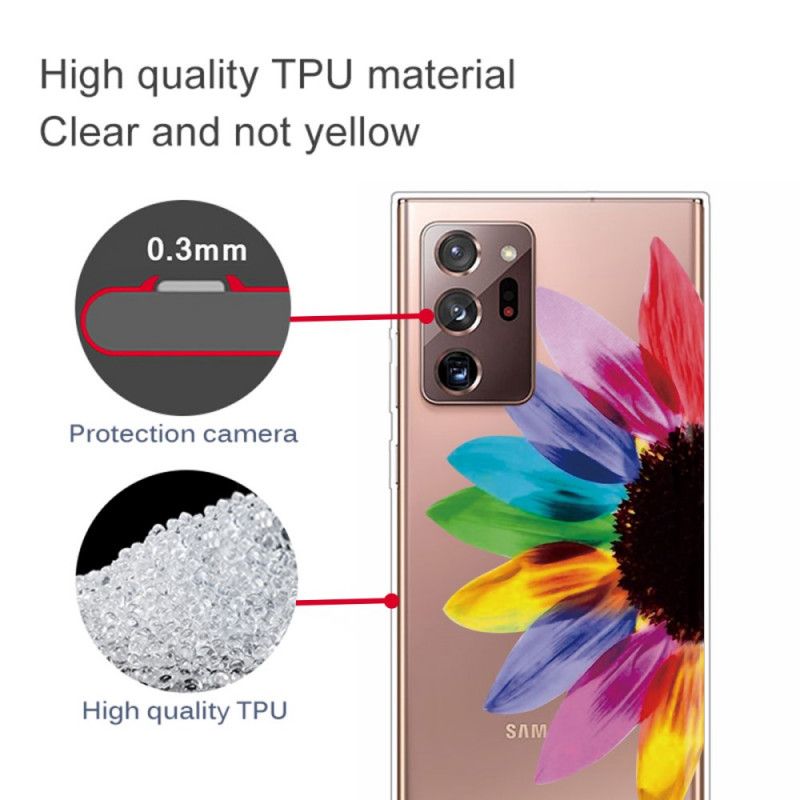 Hoesje Samsung Galaxy Note 20 Ultra Gekleurde Bloem