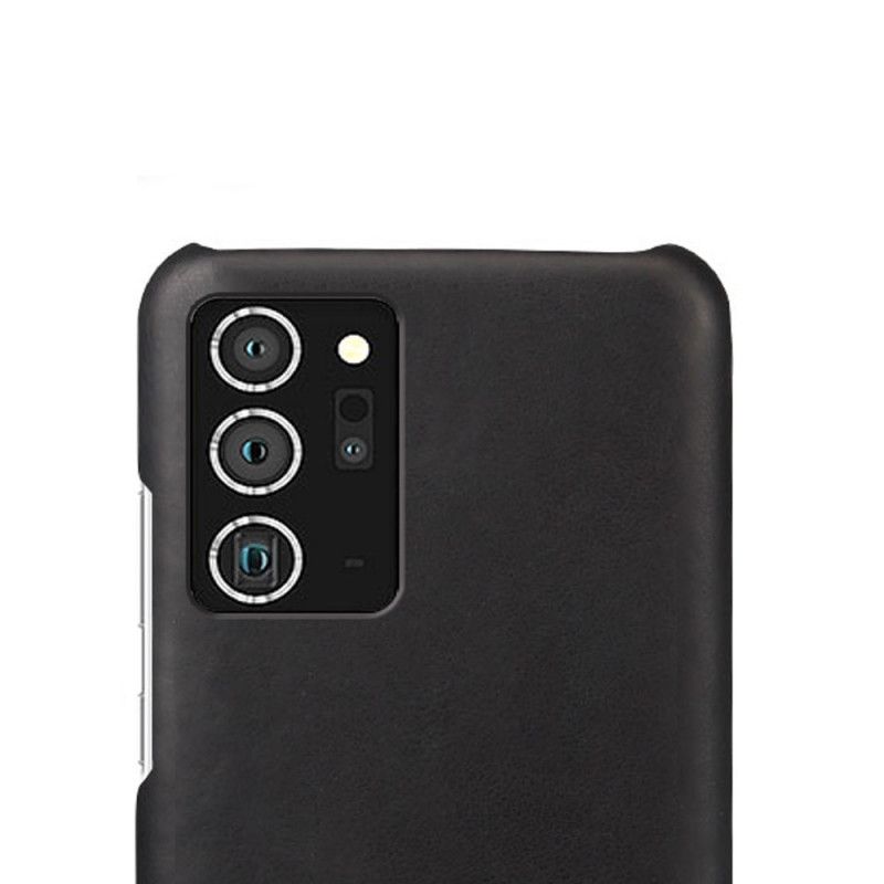 Hoesje Samsung Galaxy Note 20 Ultra Grijs Zwart Ksq Leereffect