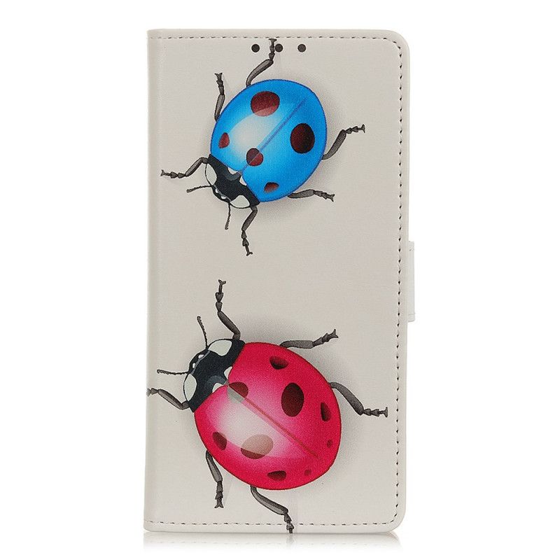 Leren Hoesje voor Samsung Galaxy Note 20 Ultra Lieveheersbeestjes