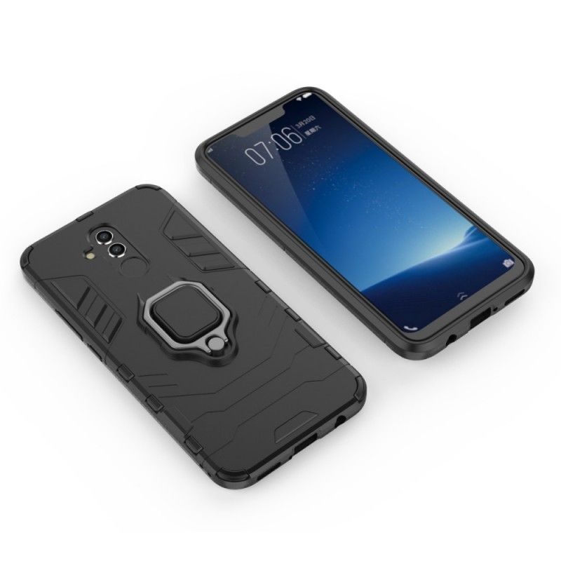 Case Hoesje Huawei Mate 20 Lite Rood Zwart Telefoonhoesje Resistente Ring