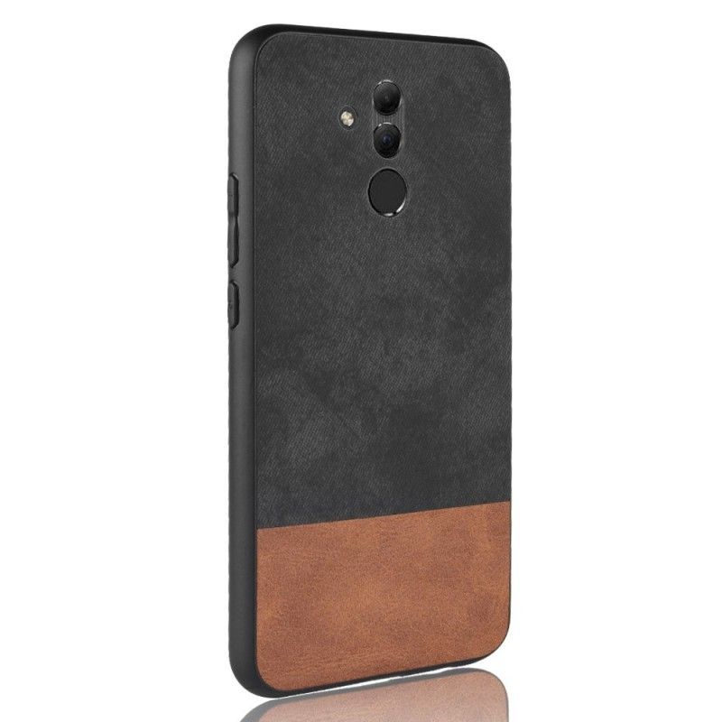 Case Hoesje Huawei Mate 20 Lite Rood Zwart Telefoonhoesje Tweekleurig Glad
