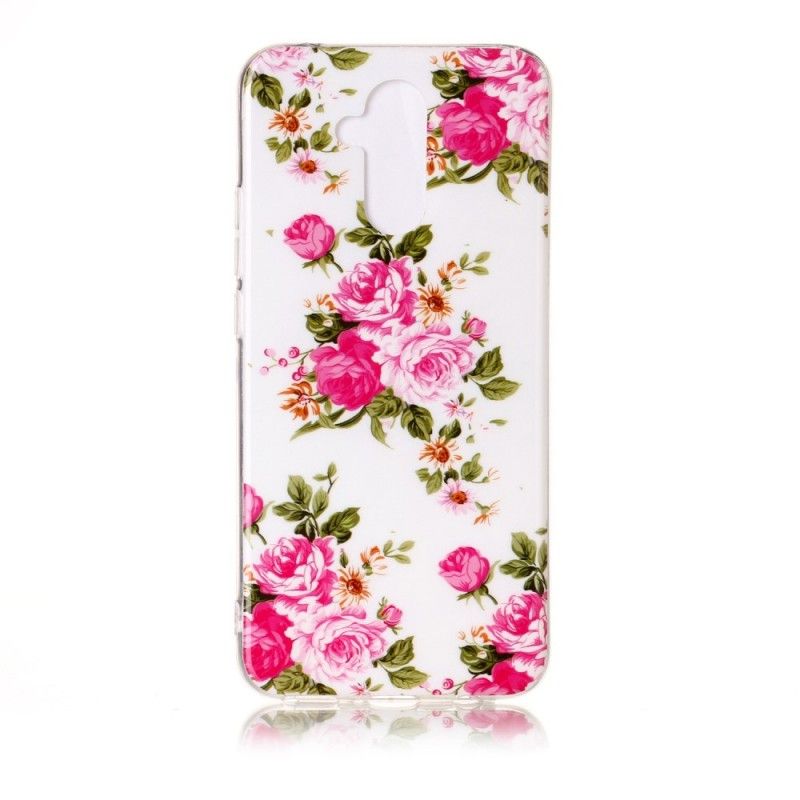 Case Hoesje Huawei Mate 20 Lite Telefoonhoesje Fluorescerende Vrijheidsbloemen