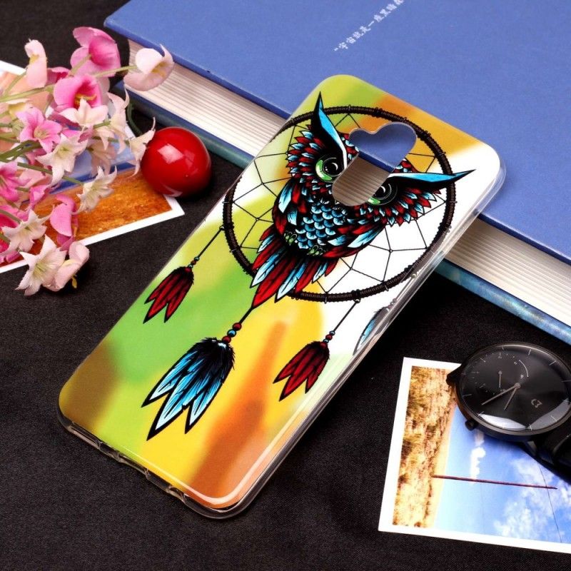 Hoesje Huawei Mate 20 Lite Fluorescerende Uil Dromenvanger