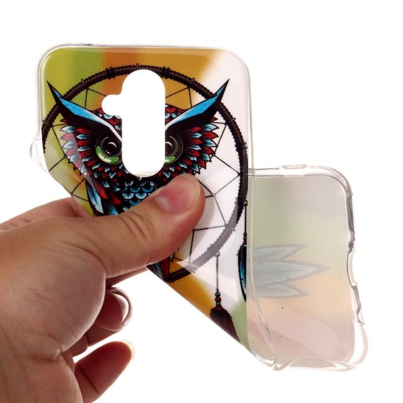 Hoesje Huawei Mate 20 Lite Fluorescerende Uil Dromenvanger