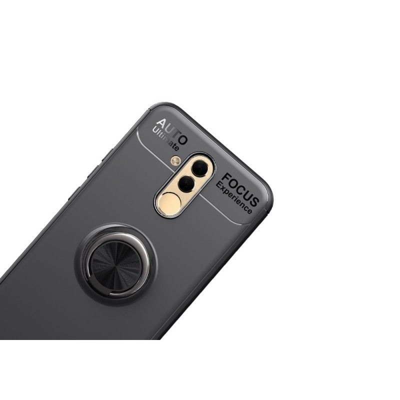 Hoesje voor Huawei Mate 20 Lite Rood Zwart Roterende Ring