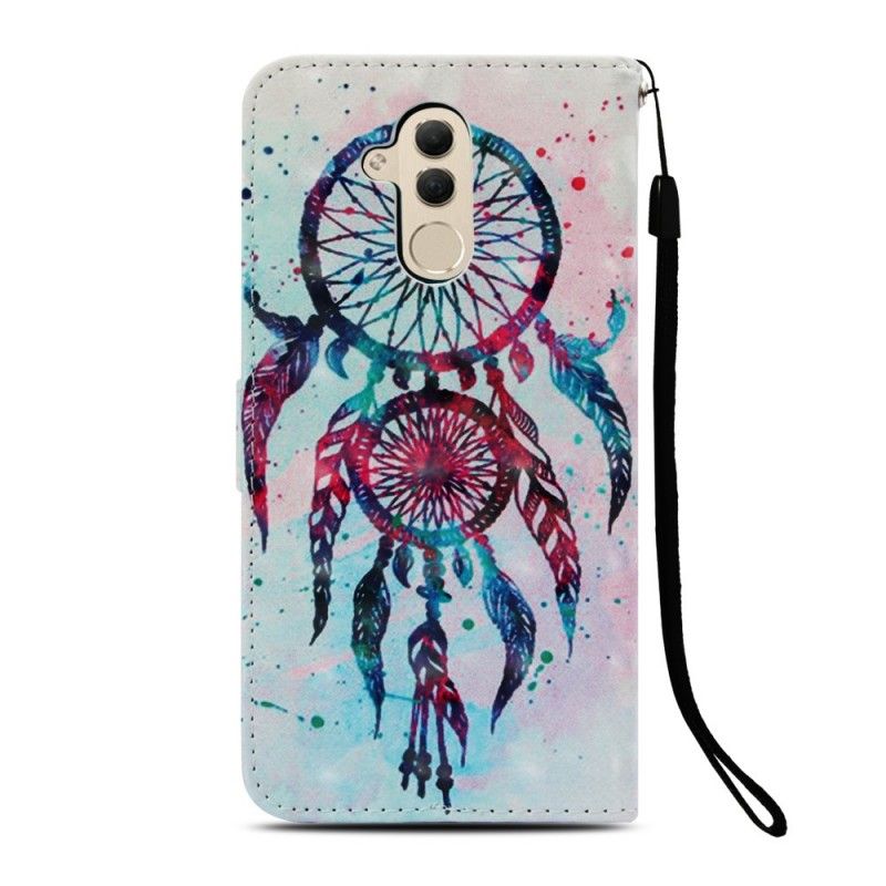 Leren Hoesje Huawei Mate 20 Lite 3D Kleurrijke Dromenvanger