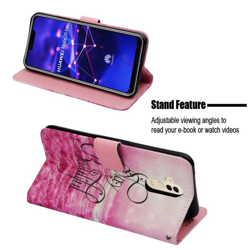 Leren Hoesje Huawei Mate 20 Lite Blijf Mooi 3D