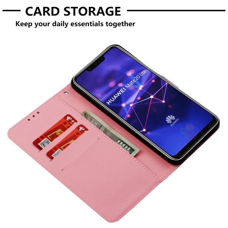 Leren Hoesje Huawei Mate 20 Lite Blijf Mooi 3D