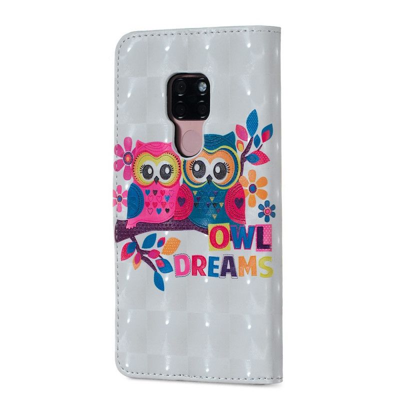 Leren Hoesje voor Huawei Mate 20 Lite Uilendroom