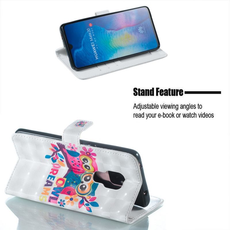 Leren Hoesje voor Huawei Mate 20 Lite Uilendroom