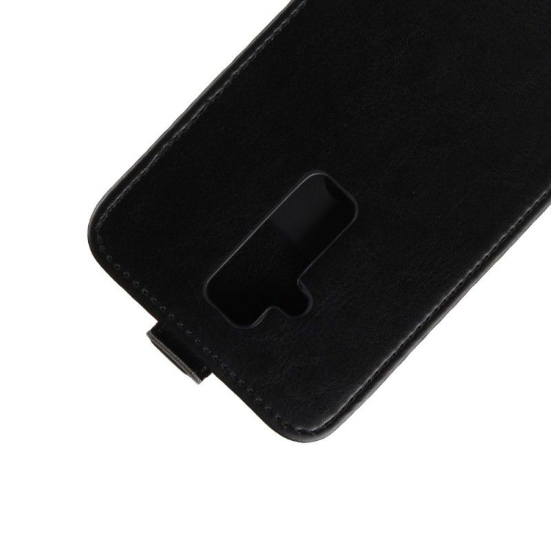 Leren Hoesje voor Huawei Mate 20 Lite Wit Zwart Retro Vouwen