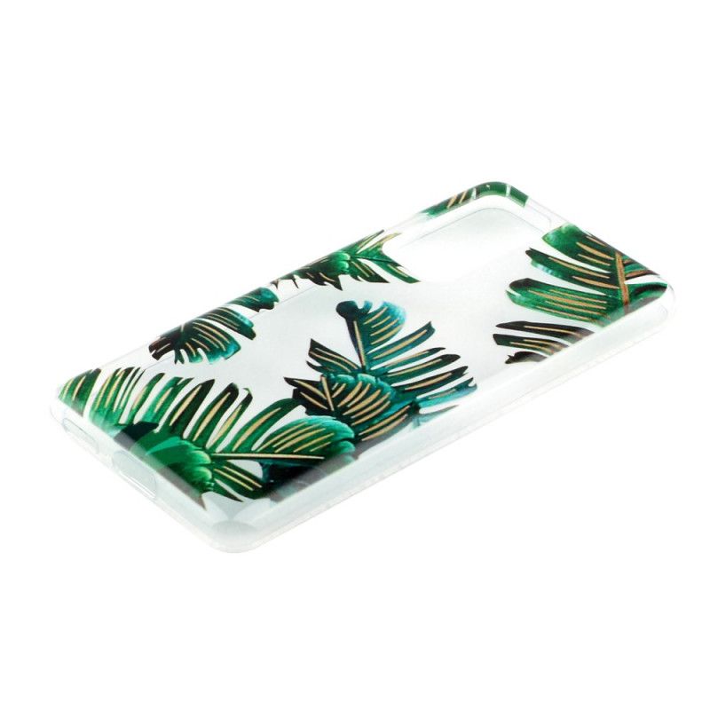 Case Hoesje Huawei P40 Telefoonhoesje Transparant Groen Blad