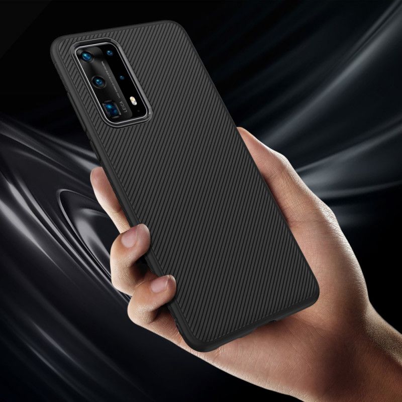 Cover Hoesje Huawei P40 Donkerblauw Telefoonhoesje Twill-Serie Jazz