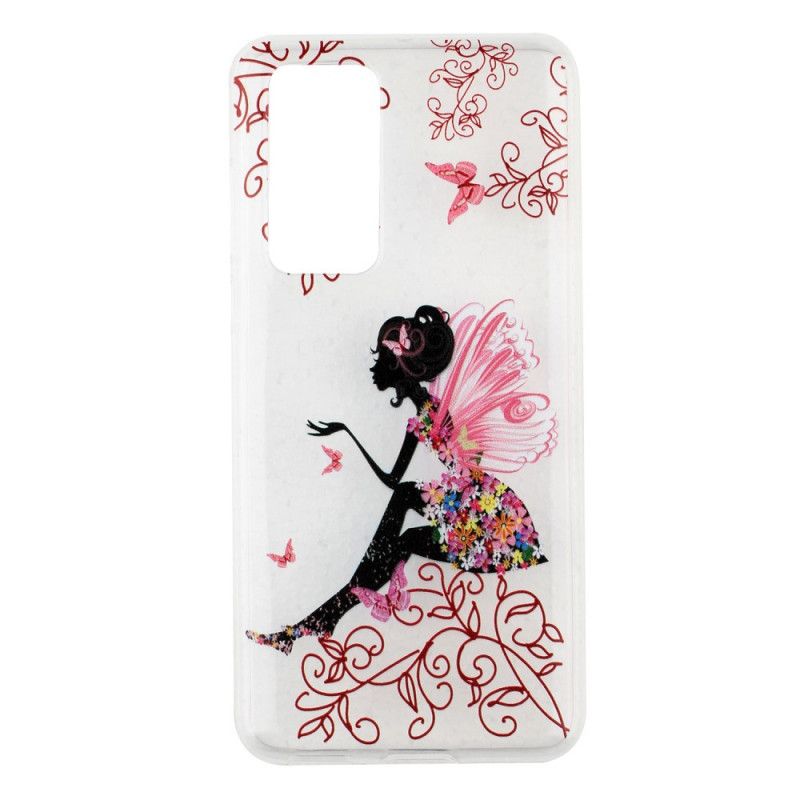 Hoesje Huawei P40 Transparante Bloemenfee