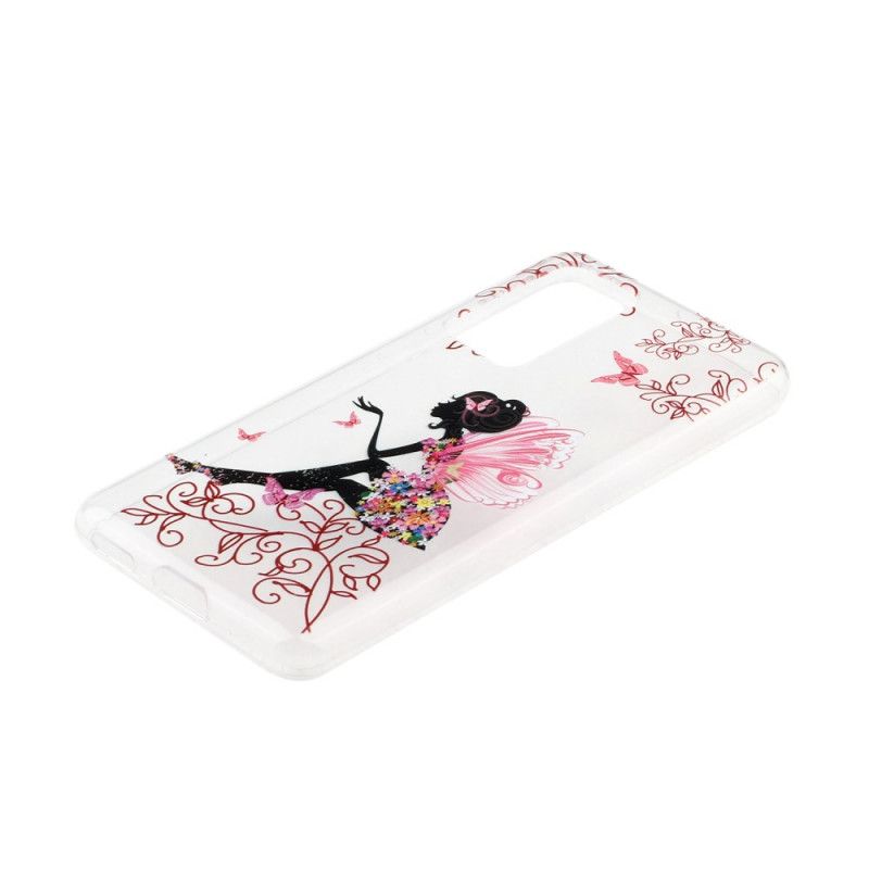 Hoesje Huawei P40 Transparante Bloemenfee