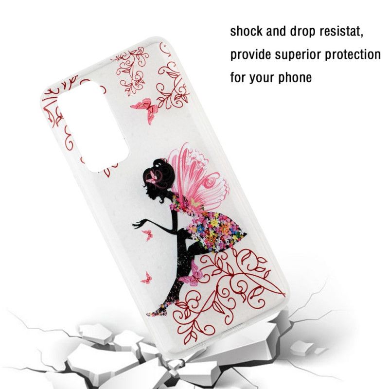 Hoesje Huawei P40 Transparante Bloemenfee