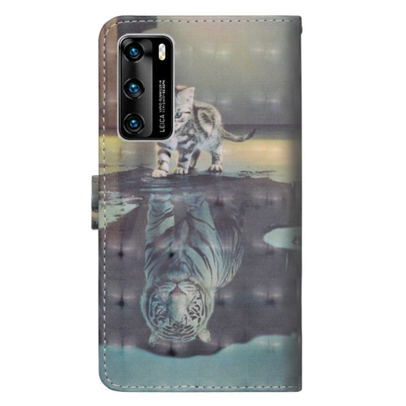 Leren Hoesje Huawei P40 Ernest De Tijger