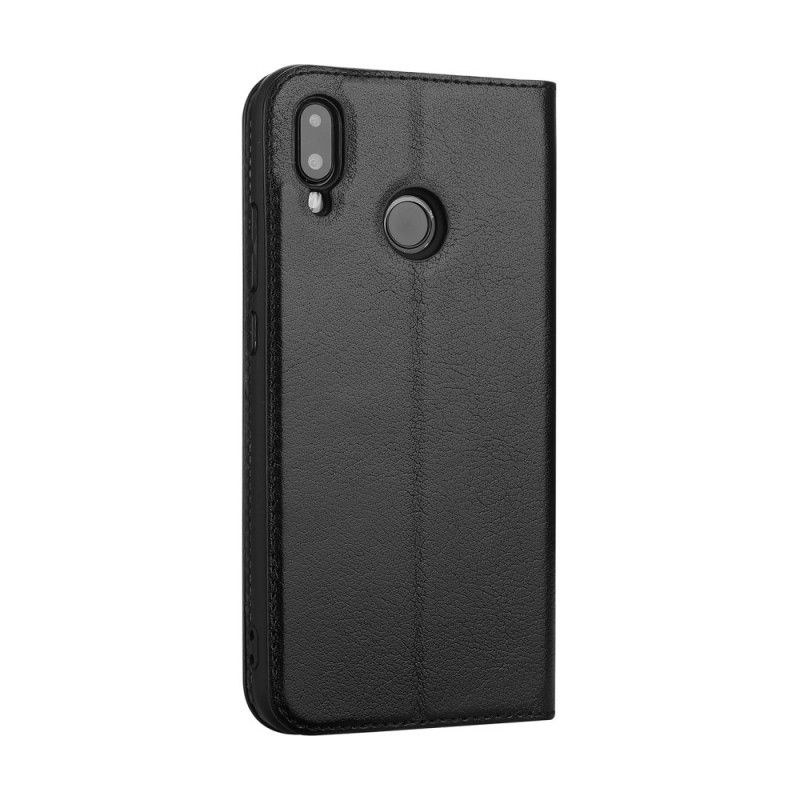 Bekijk Omslag Huawei P20 Lite Donkerrood Zwart Dubbel Leereffect