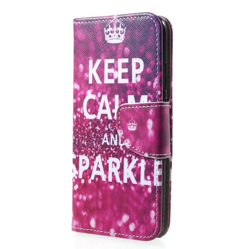 Bescherming Hoesje Huawei P20 Lite Telefoonhoesje Blijf Kalm En Sprankelend