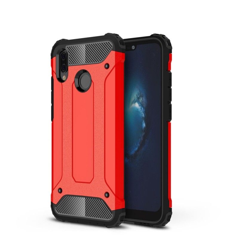 Case Hoesje Huawei P20 Lite Grijs Zwart Telefoonhoesje Overlevende