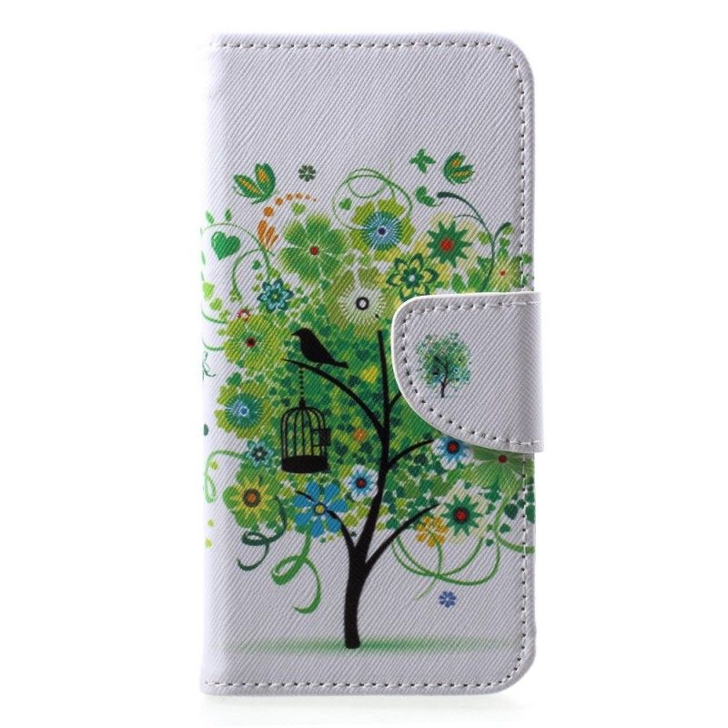 Cover Folio-hoesje Huawei P20 Lite Telefoonhoesje Bloeiende Boom