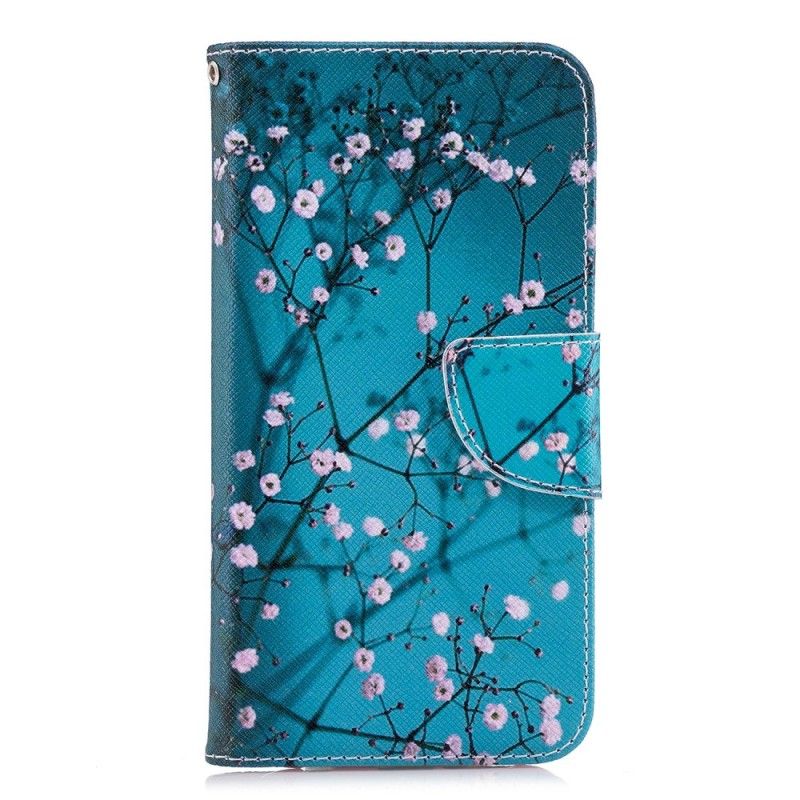 Flip Case Leren Huawei P20 Lite Bloeiende Boom